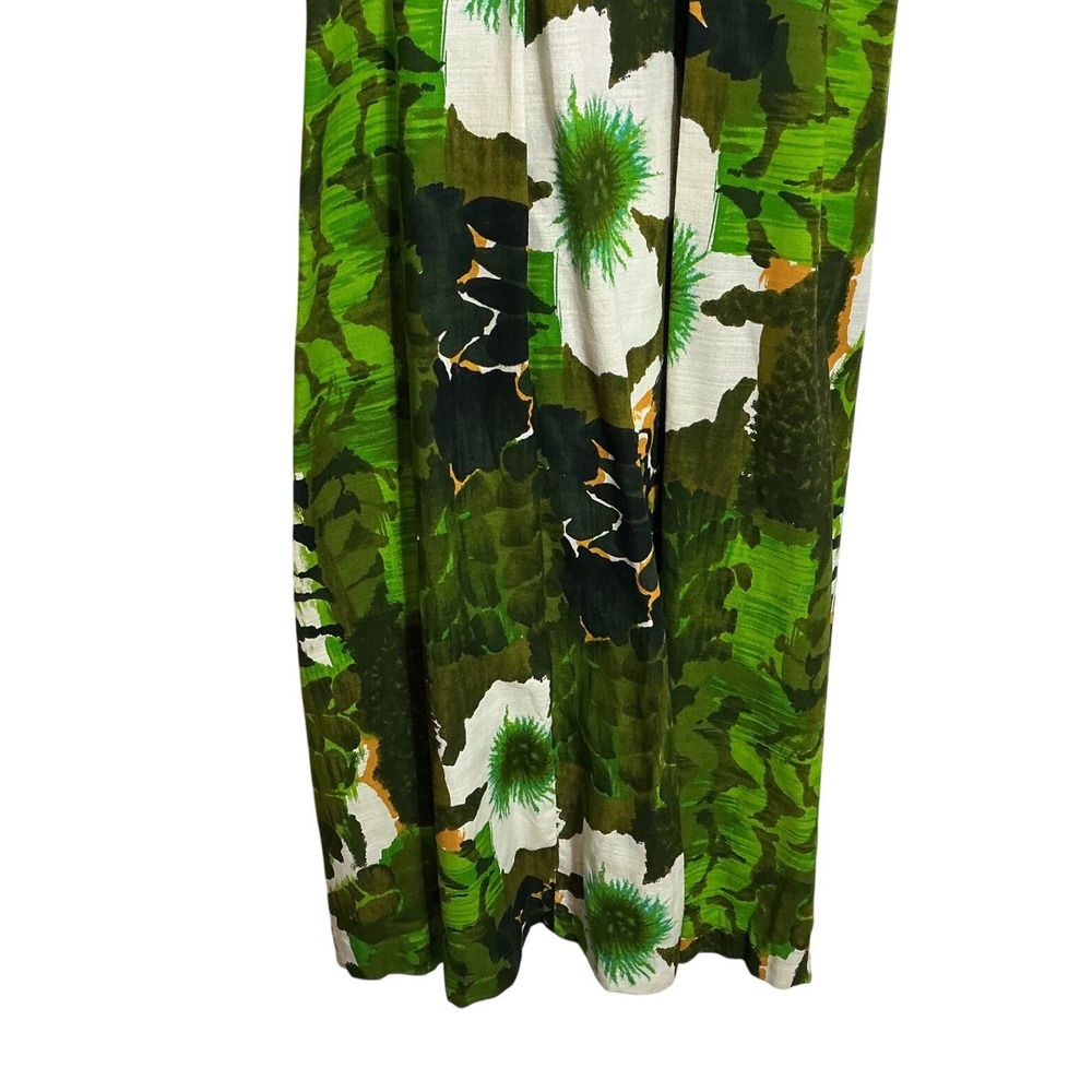 Vintage Reef Hawaii Small Maxi Dress Allover Floral Tropical Print Aloha 1960s - Picture 6 of 10